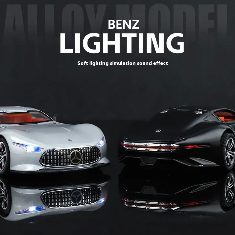 1:24 Mercedes-Benz AMG Vision GT New Concept Sport Car Alloy Metal Diecast Car Model Sound & Light Collect Hobby Decoration Gift