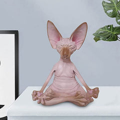 Meditating Sphinx Cat - Collectible Figurines Miniature Buddha Cat Figurine