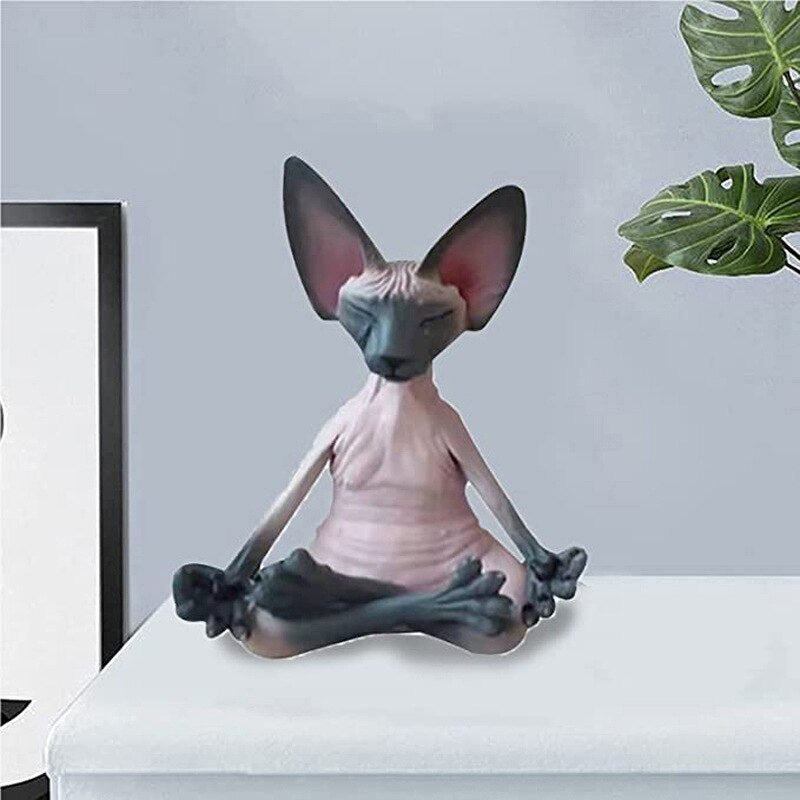 Meditating Sphinx Cat - Collectible Figurines Miniature Buddha Cat Figurine