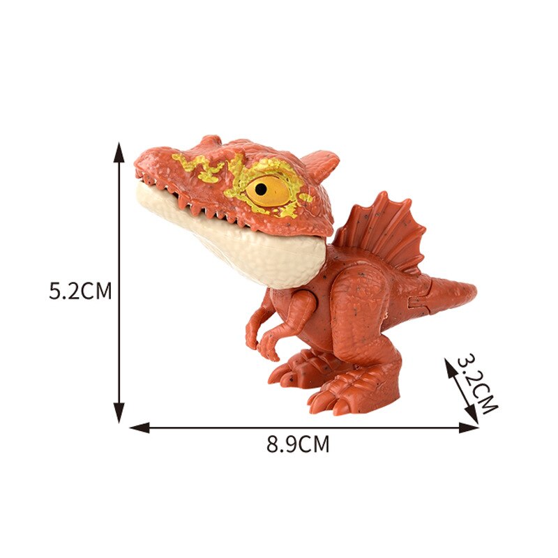 Finger Dinosaur Tricky Tyrannosaurus Model Biting Hand Fidget Jurassic Dino Toy for Children Animal Movable Joints T-Rex Gifts