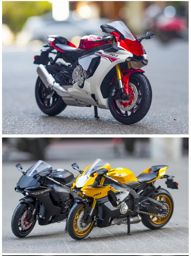 1:12 Scale Motorcycle Model Die Cast Metal with Plastic Parts Motorcycle 2020 YAMAHA YZF-R6