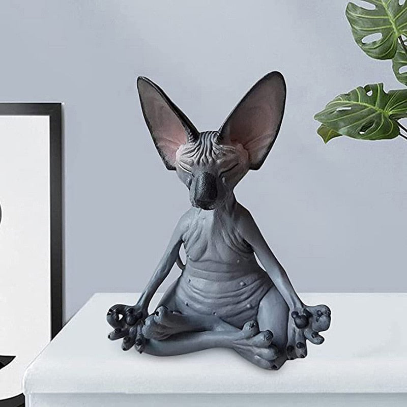 Meditating Sphinx Cat - Collectible Figurines Miniature Buddha Cat Figurine