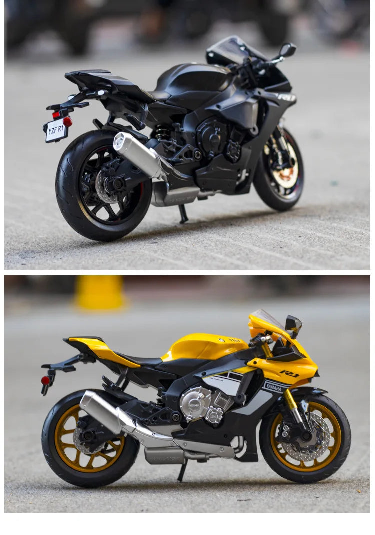 1:12 Scale Motorcycle Model Die Cast Metal with Plastic Parts Motorcycle 2020 YAMAHA YZF-R6