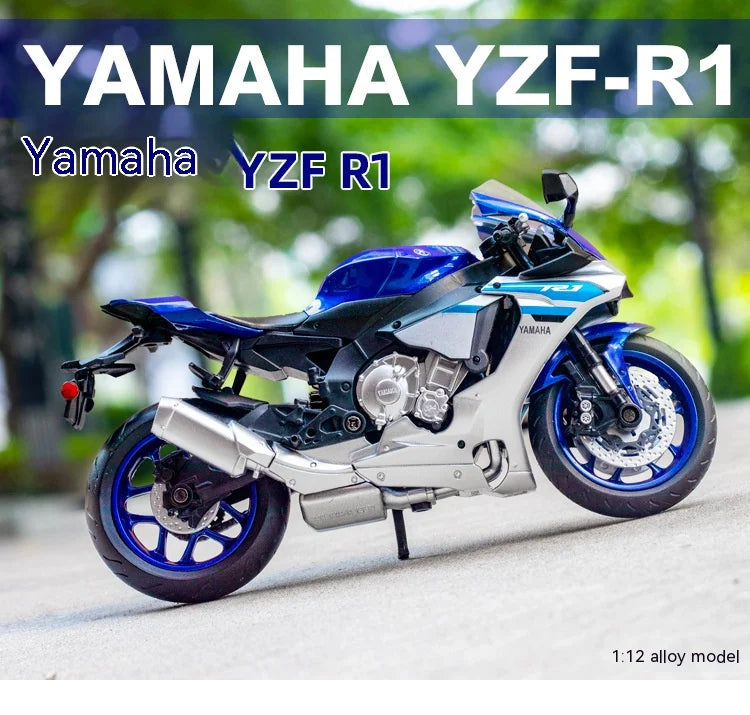 1:12 Scale Motorcycle Model Die Cast Metal with Plastic Parts Motorcycle 2020 YAMAHA YZF-R6