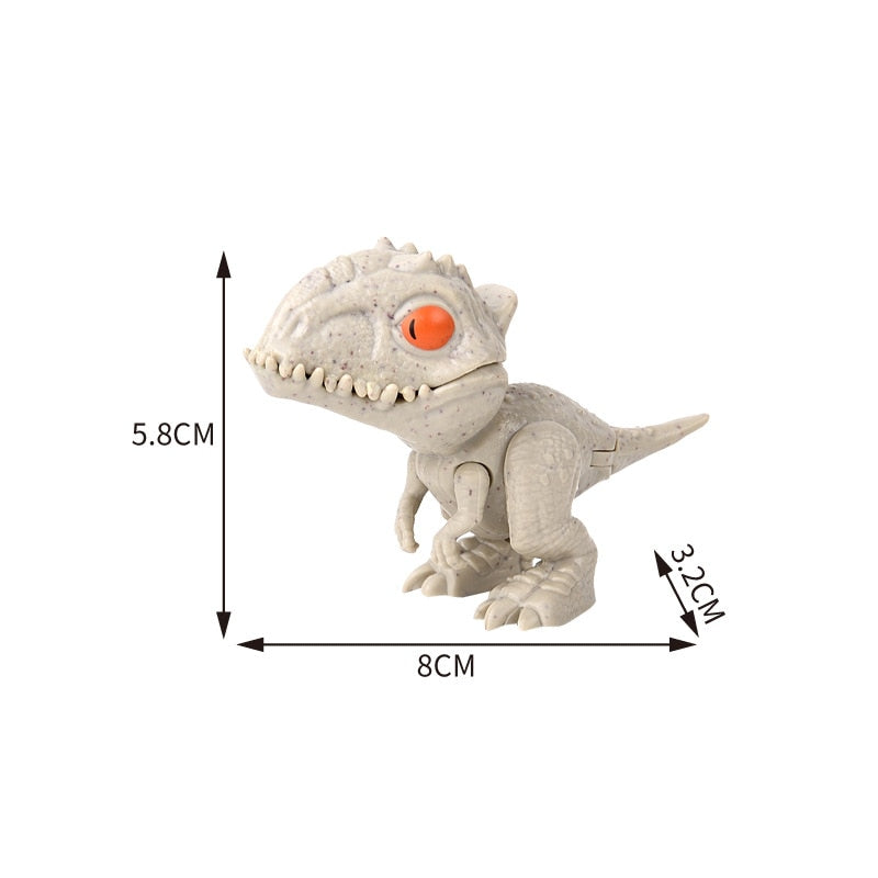 Finger Dinosaur Tricky Tyrannosaurus Model Biting Hand Fidget Jurassic Dino Toy for Children Animal Movable Joints T-Rex Gifts